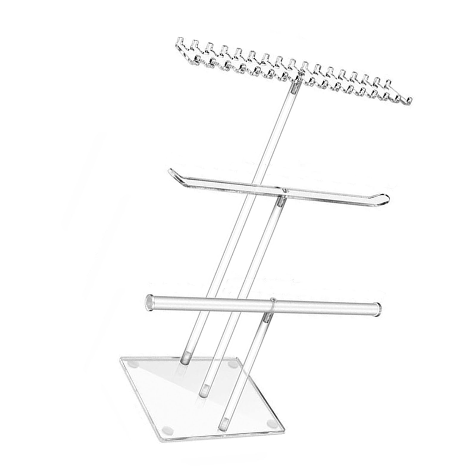 HDOYTXXM Jewelry Display Stand with Sturdy Acrylics Organizers Necklaces Bangles Rings and Watches Home Organization Vanity Jewelry Accessory Holder