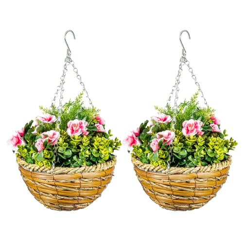 JF HOME BLISS Set of 2 Artificial Lavender Flowers Hanging P