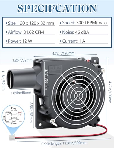 AmRunJe IP67 Waterproof 120mm Fan