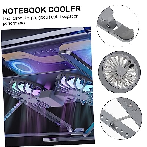 Base para laptop con ventilador y ajuste de altura miniatura 6