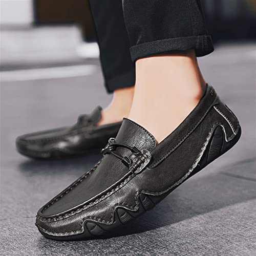 Mens Loafers Flat Heel Slip On Driving Loafers Leather Lightweight Resistant Flexible Fashion Wedding Slip On4