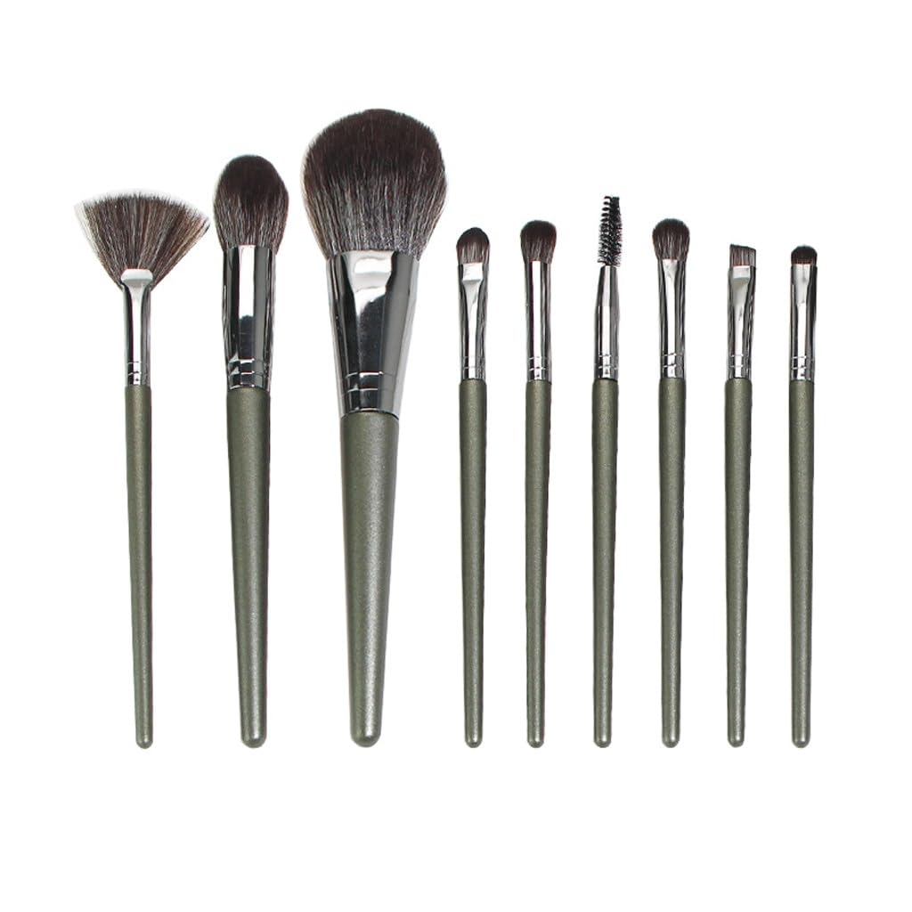 Brochas de maquillaje de 9 piezas para un difuminado perfecto de polvos y sombras