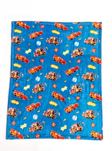 Cudlie Cars Blanket (Baby/Toddler) | Truck Blanket Plush Fleece | Race Car Blankets | Lightning McQueen & Tow Mater Throw Blankets | 30 X 40 | Officially Licensed