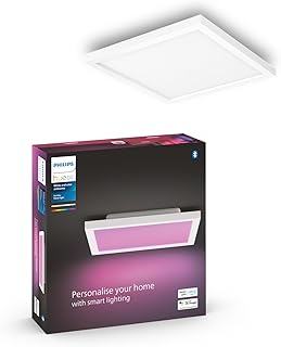 Philips Hue White & Color Ambiance Surimu Panel, 30x30 cm, dimmbar, bis zu 16 Mio. Farben, steuerbar via App, kompatibel mit Amazon Alexa (Echo, Echo Dot)