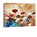 Wieco Art Blooming Poppies Extra Large Modern Gallery Wrapped Contemporary Flowers Giclee Canvas Print Floral Paintings Reproduction Pictures on Canvas Wall Art Work for Home Office Decorations