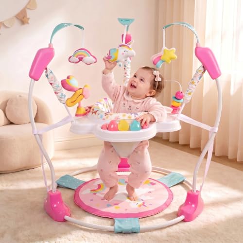 Baby Activity Center, 3-in-1 Infant Jumper and Bouncer with Music&amp;Light,6+M