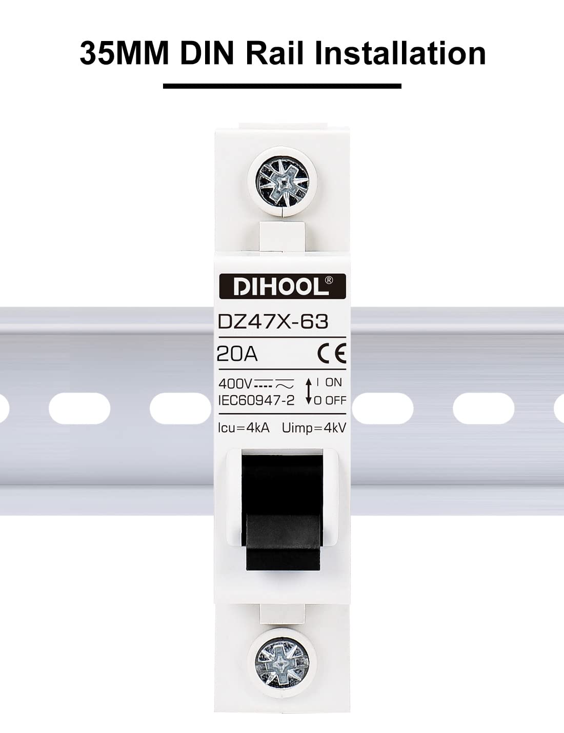 Snapklik.com : AC/DC Miniature Circuit Breakers, 2 Pack, Single Pole 20 ...