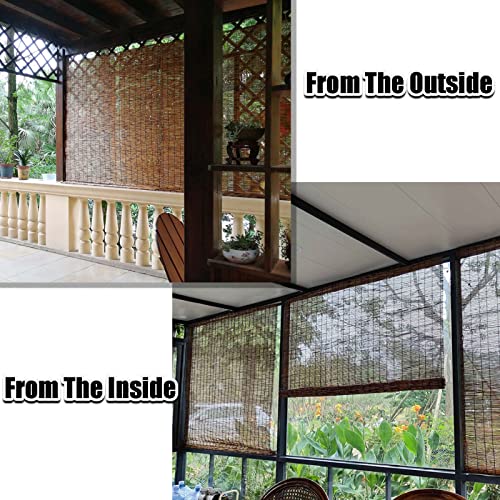 Bamboo Blinds For Windows Outdoor Blinds For Porch Outdoor Bamboo Shades For Patio Retro Roman Shades Reed Curtains Cordless Bamboo Curtain Wood Blinds For Windows #TOP4