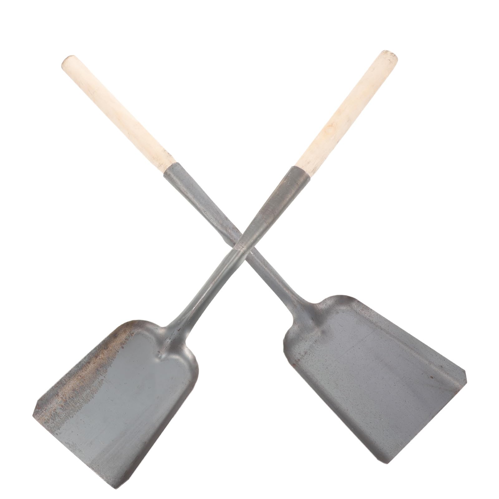 Paletta in Ferro Manico per Cenere e Carbone, Pala da Giardino Robusta e Pratica la Pulizia di Camini e Caminetti, Set da 2 Pezzi Multifunzione per Uso Domestico