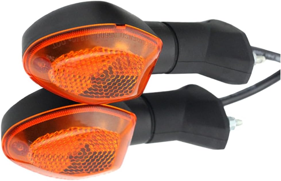 Motorcycle Front Rear Turn Signal Indicator Lights, Motorcycle Amber Blinkers Waterproof Aluminum Bullet LED Turn Signals, Compatible with Suzuki GSX-S 1000 750, Clear Lens