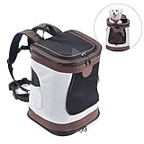 🍀 Dimensiones: 32,5 x 30 x 42 cm, para gatos pequeños medianos grandes perros conejos ≤ 8 kg (10 kg, no más de 12 kg). Ideal para transporte, viajes, trekking, moto, bic, senderismo.