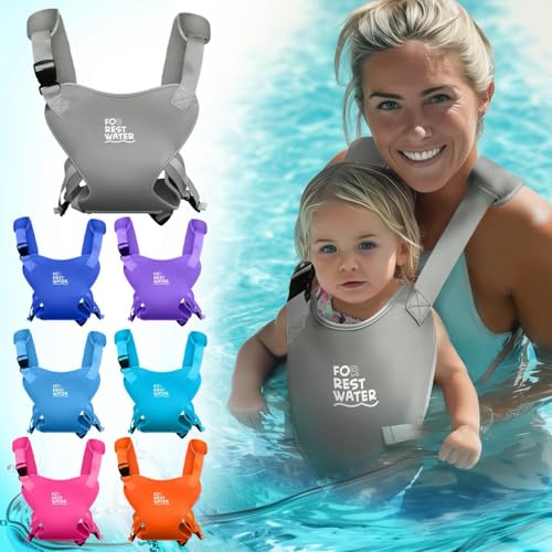 FOR REST WATER Baby Carrier - Premium Neoprene Ergonomic for Warm & Safe Water & Land Fun (4-24 Months) - Adjustable Infant & Toddler Harness –...