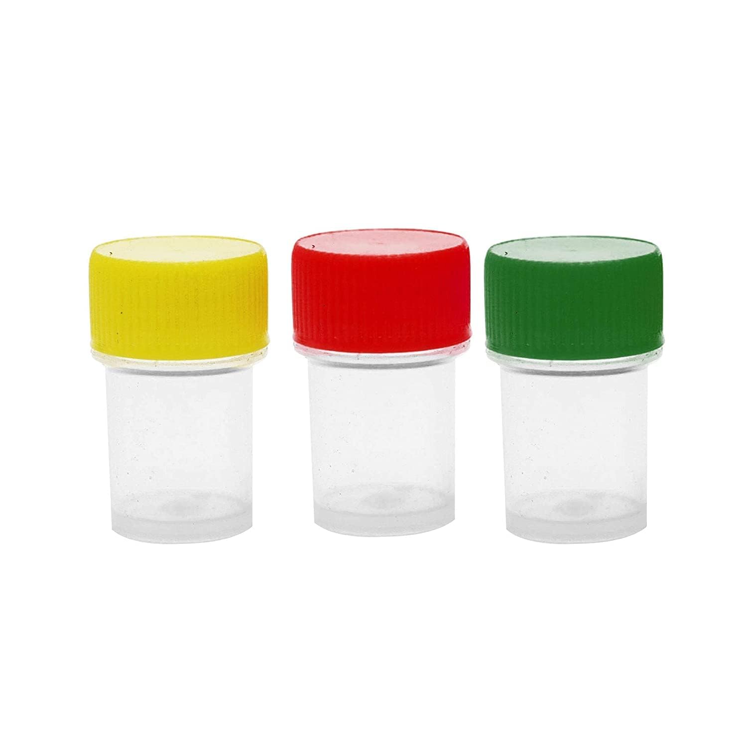 HOMEO Half Dram Plastic Vials - Pack of 144 Clear Transparent Bottles with Multi-Color Screw Caps for Homeopathy Medicine-image-19