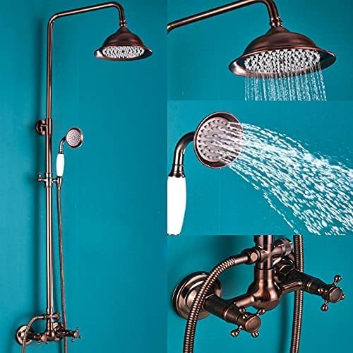 Mélangeur de douche bronze noir et rouge avec bec pivotant Type B