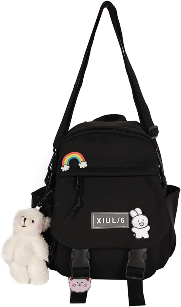 GGOOB Cute Mini Backpacks with Accessories Aesthetic Mini Backpack for Teens Kawaii Small Backpack