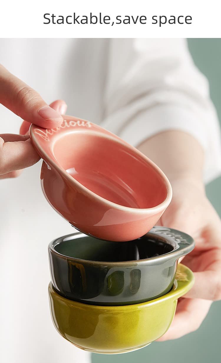BLLREMIPSUR 4 piatti in ceramica per salse, a forma di foglia, mini piatto per condimenti, sushi, salsa di soia e condimenti