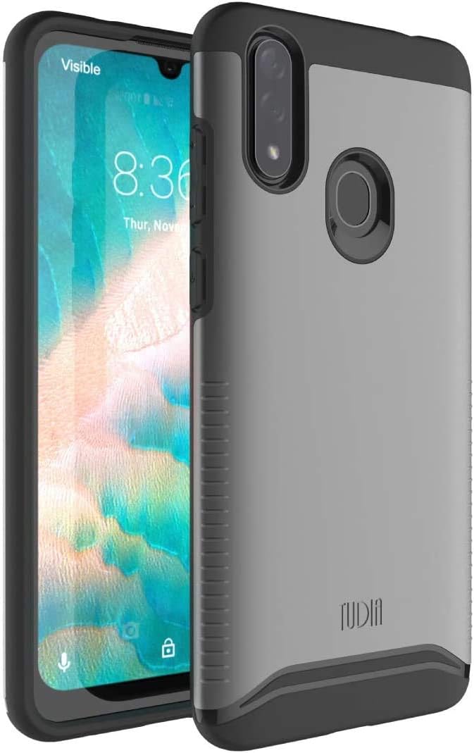 TUDIA Dual Layer Fit Designed for Visible ZTE Blade 10 / Blade 10Prime Case, [Merge] Rugged Hard Back Heavy Duty Slim Protective Phone Case for ZTE Blade 10 / Blade 10Prime (Metallic Slate)