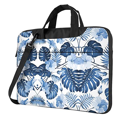 Sac ordinateur 15,6 pouces antichoc avec pochette tablette motif tropical rose