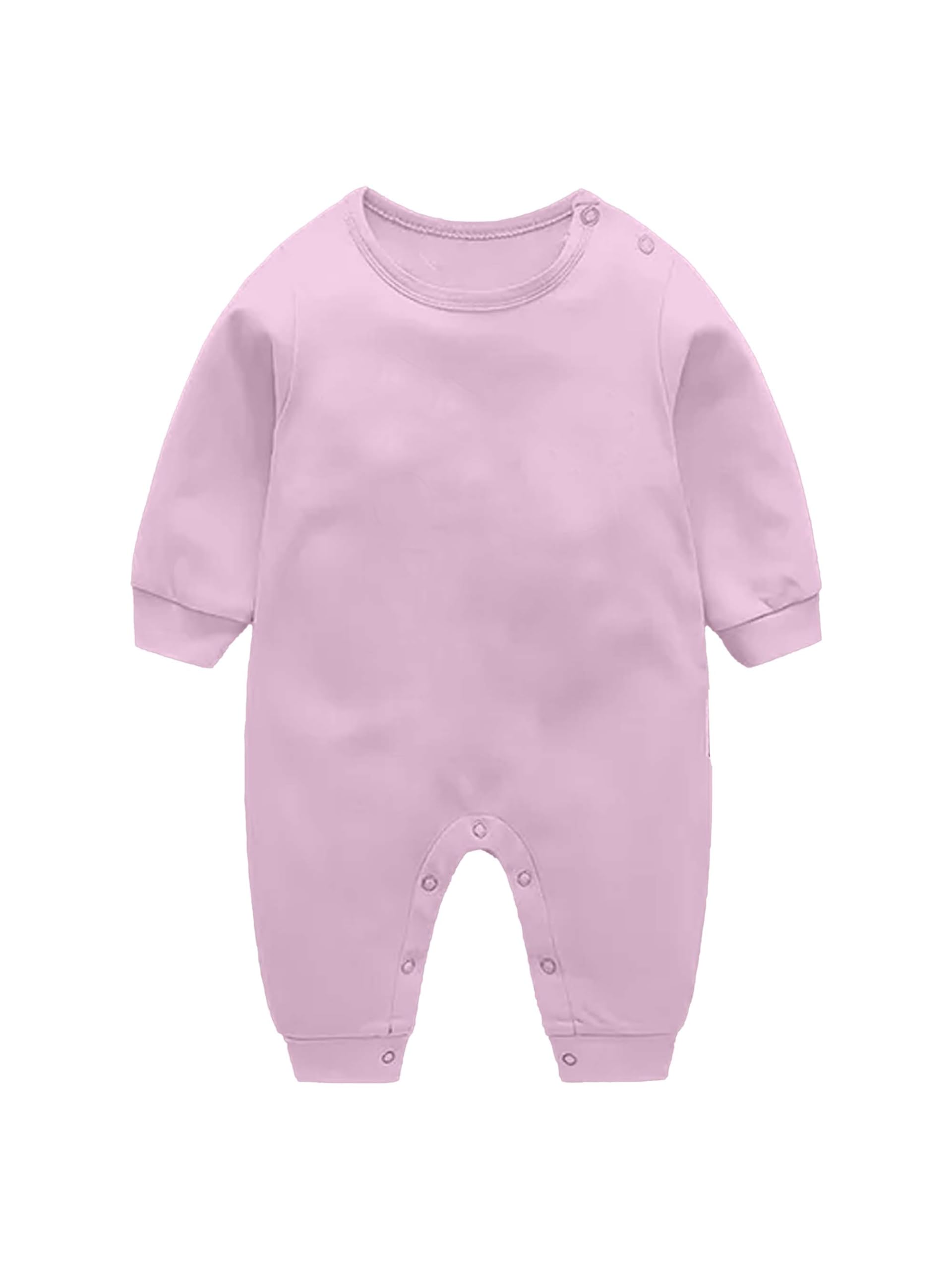 KoverifyNewborn Baby Plain Cotton Regular fit Full Sleeve BodySuit for baby girl baby boy