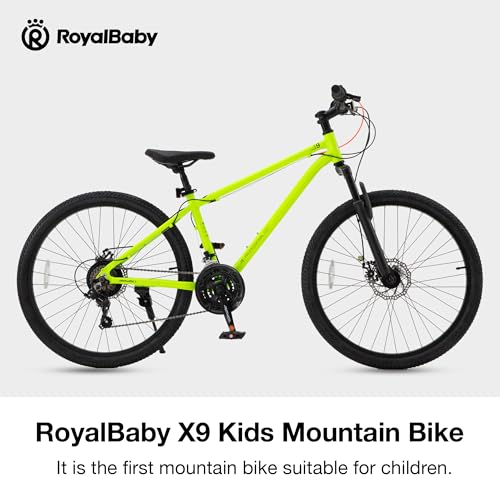 Image of RoyalBaby Kids Mountain Bike for Boys and Girls, Ultra-Light Aluminum 20-26 Inch Wheel Bicycle for 6-14 Years Old Children, 7 /21-Speeds Drivetrain