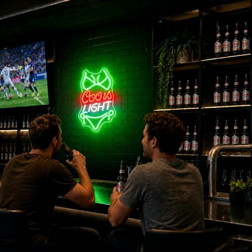 Image of Coors Neon Sign for Wall Decor Light Up Sign Crs Led Signs for Man Cave Room Bar Pub Party Home Wall Decor USB Powered
