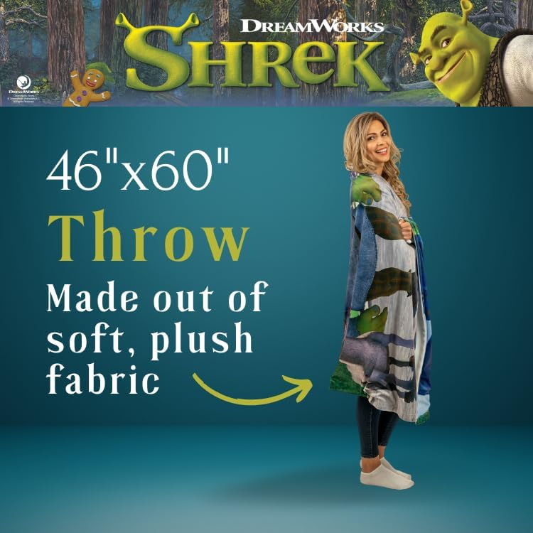 Collectibles Shrek Donkey Bedding Super Soft Micro Raschel Throw, 46 in x 60 in, (Officially Licensed Product) by Franco - Image 2