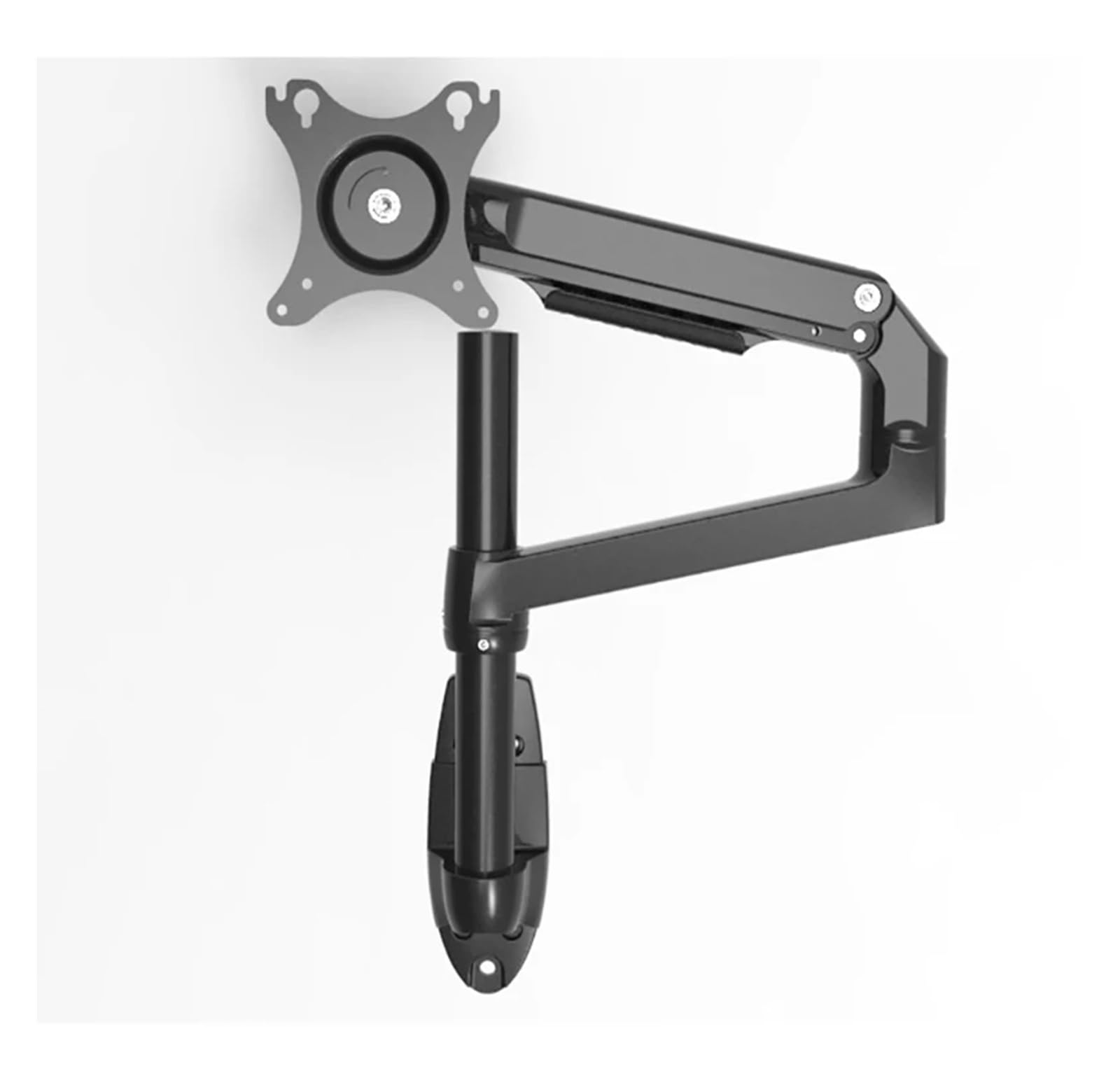 V62W-450 - Braccio per monitor da parete Full Motion con staffa a molla in alluminio regolabile per schermi da 17"-32", asta da 450 cm, design ergonomico per uso domestico e ufficio
