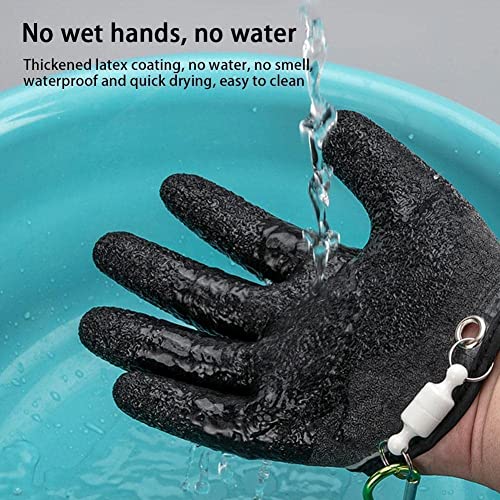 Fetnhu Fishing Catching Gloves Non-Slip Fisherman Protect Hand, Ice Fishing Gloves For Men Waterproof, Winter Fishing Gloves With Magnetic Anti-Slip,Prevent From Puncture Scrapes (Purple) #TOP5