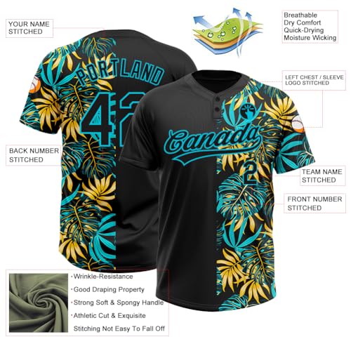 Camisetas personalizadas de softbol con dos botones para hombres, mujeres y jóvenes miniatura 4