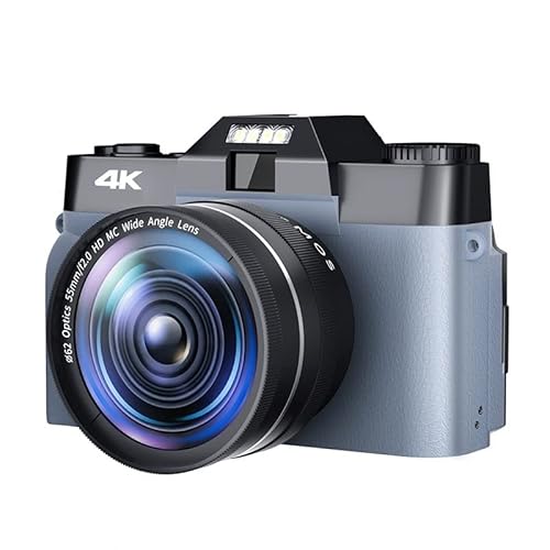 デジタルカメラ 16X 48MP デジタルカメラ 顔検出 4K Selfile ビデオカメラ 写真用 広角 Vlog ビデオカメラ オートフォーカス ウェブカメラ 初心者向けギフト(32G TF CARD,With Lens-01)