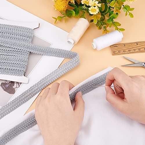 Fingerinspire 11 Yards 5/8" Gray Braid Trim Polyester Woven Braid Trim Centipede Decorative Gimp Trim Basic Trim For Diy Craft Costume Sewing Curtain Slipcover Home Decoration Accessories #TOP2