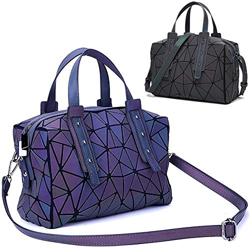 Handbags-Womens-Geometric-Luminous-Purse-bags-Ladies-Top-Handle-Satchel-Bags