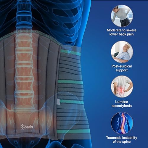 Image of Lumbo Sacral Back Support Belt | Pain Relief Lumbo Sacral Belt For Women & Men | Back Belt for Back Pain | Adjustable Back Support For Lumbar Spine | Lower Back Brace Support (Large)