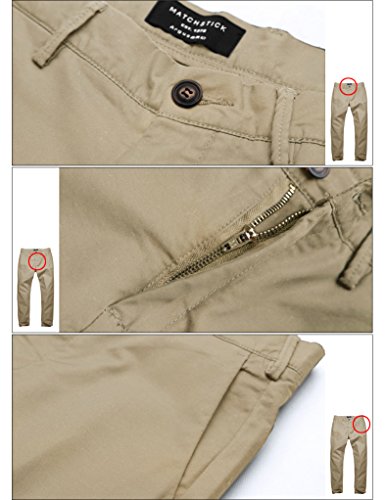 Image of Match Men's Regular Fit Comfort Stretch Casual Chino Pants