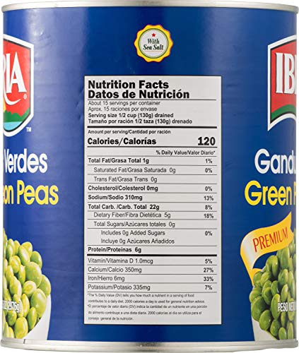 Iberia Green Pigeon Peas, 105 Oz #TOP2