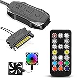 Contrôleur ARGB 5 V 3 broches : ce contrôleur de ventilateur Argb pour PC offre différents modes d'effets d'éclairage et est alimenté par une connexion SATA. Grâce à son design compact, il peut être facilement placé caché dans le boîtier. Fonctionnement sans outil et intuitif : bouton M : changement entre les modes d'éclairage RVB, bouton S : réglage de la vitesse de la lumière, bouton C : passer à la lumière monochrome.