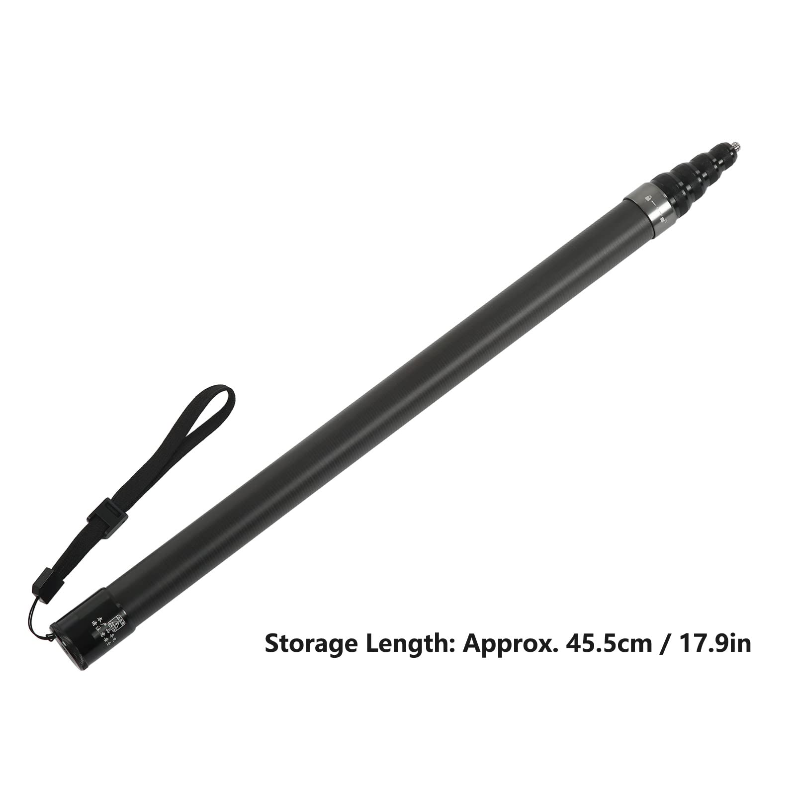 Asta di Prolunga per Microfono a 9 Sezioni, Asta Portatile Portatile con Interfaccia a Vite da 1/4 di Pollice, Asta Micro per Le Riprese 45,5 Cm / 17,9 Pollici