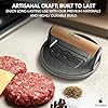 Tulvera Smash Burger Press | Cast Iron Hamburger Smasher Tool | Flat-Edge Meat Press for Hamburgers, Bacon, Outdoor Kitchen | Griddle & Grilling Accessories | Pre-Seasoned | 6.1” #5
