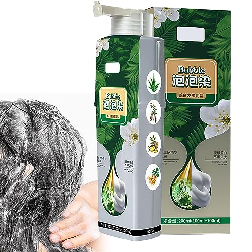 순수한 식물 추출물 여성과 남성을 위한 그레이 헤어 컬러 버블 헤어 염색 식물 버블 헤어 염색 버블 헤어 염색약