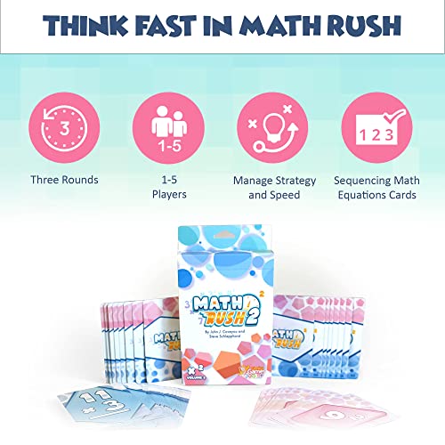 Genius Games Math Rush 2: Multiplication & Exponents - A Cooperative Time-Based Educational Math Flash Card Game For Kids, Students, And Families | Stem Game To Master Mental Math Skills #TOP5