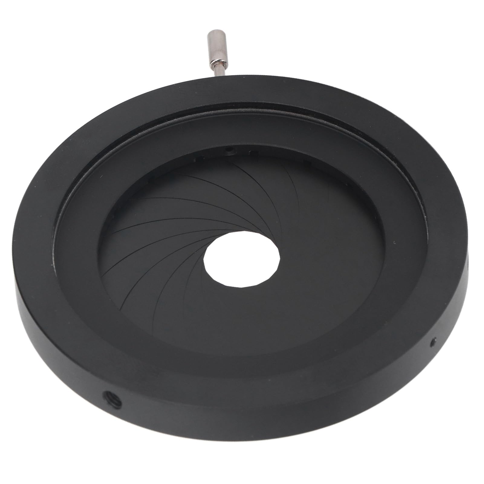 Asixxsix Diafragma de Iris Ajustable, Apertura óptica de Aleación de Aluminio de 2-50 Mm con Mecanismo de 11 Hojas para Plataformas ópticas de Cámaras de Microscopios