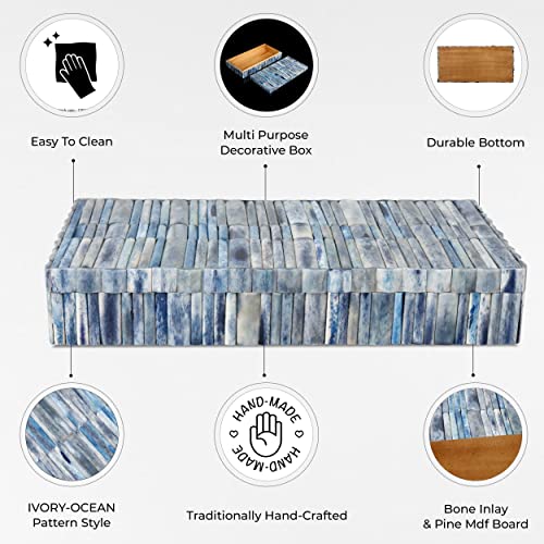 Handicrafts Home Decorative Storage Box with Lid, Boxes for Home Coffee Table & Bookshelf, Keepsake & Memory Organizer - Image 4