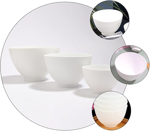 Miniatura 7 de EXCEART Tazón de mezcla de máscara facial, 3 unidades, tazones de mezcla de máscara facial de silicona, herramienta de mezcla de máscara de barro,