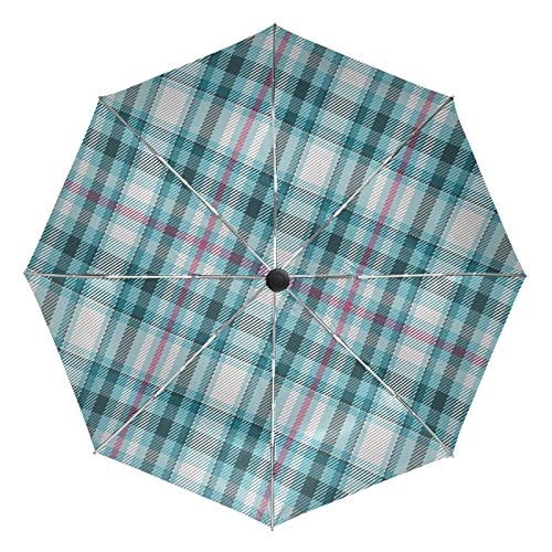 Parapluie pliant automatique coupe-vent ultra-léger voyage carreaux homme femme