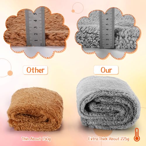 4 Pairs Over Knee High Long Fuzzy Socks Furry Leg Warmers Cozy Extra Thick Winter Plush Slipper Stockings for Women4