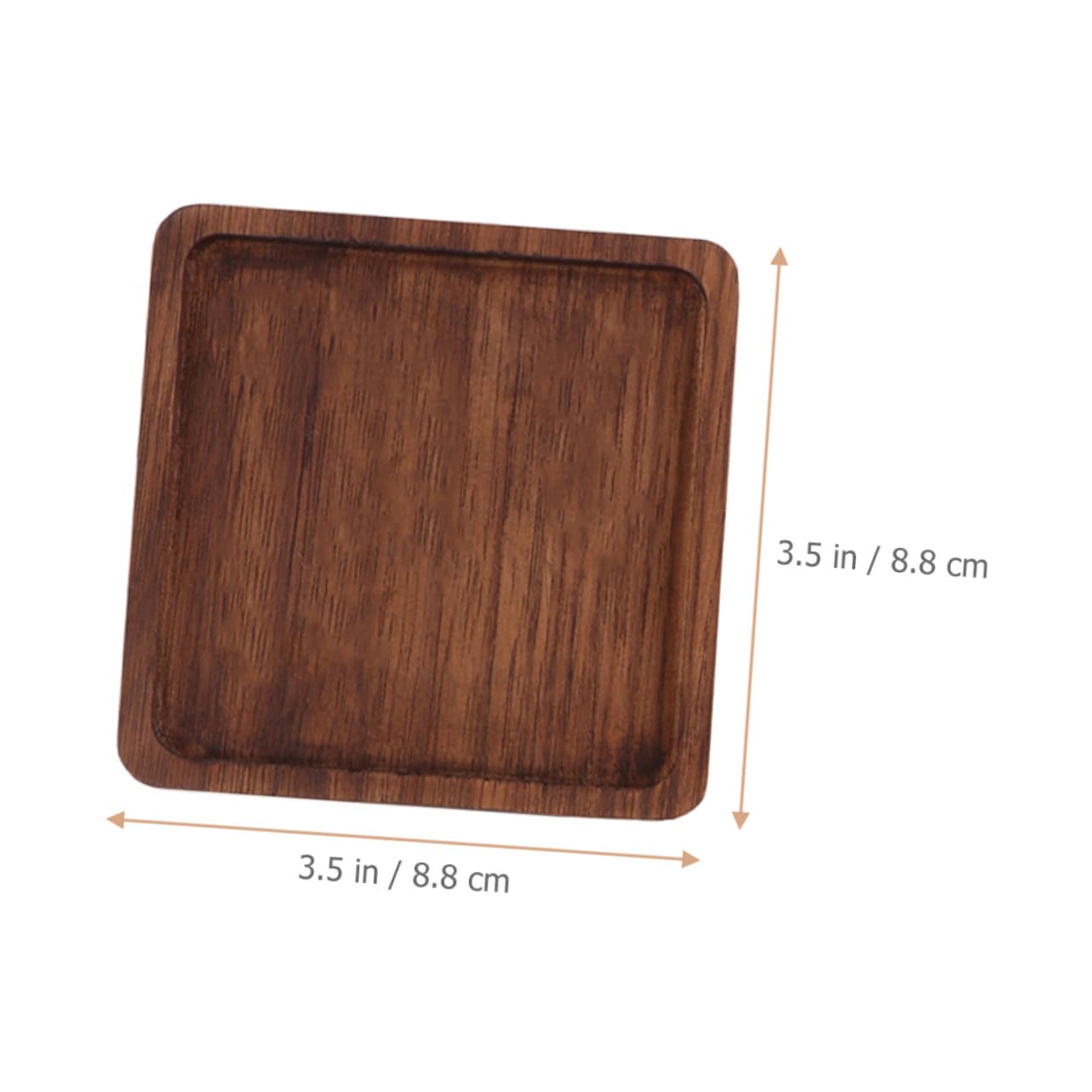 NOLITOY Posavasos De Madera para Mesa 8,8 Cm Cuadrados De Nogal, Aislante Térmico, Resistentes Al Calor, para Bebidas Calientes y Frías, Uso En Hogar, Restaurante y Bar, Juego De 4 Piezas