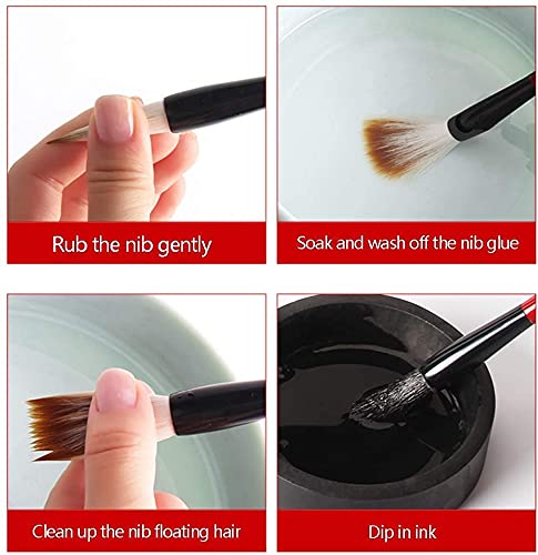 Amazon.co.jp: 習字 筆 中国画のlサイズ 書道筆 筆巻き 毛笔 絵筆7本