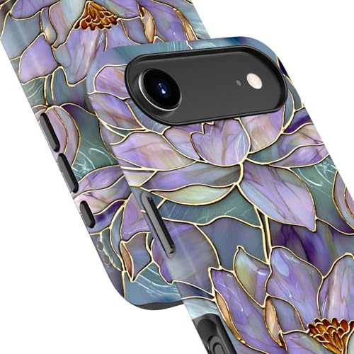 Image of Goodon for iPhone Air Case Cute - Wireless Charging Compatible - Dual-Layer Hard Shell + Silicone Cover - Protective Phone Case with Trendy Designs for Women - Abstract Lotus