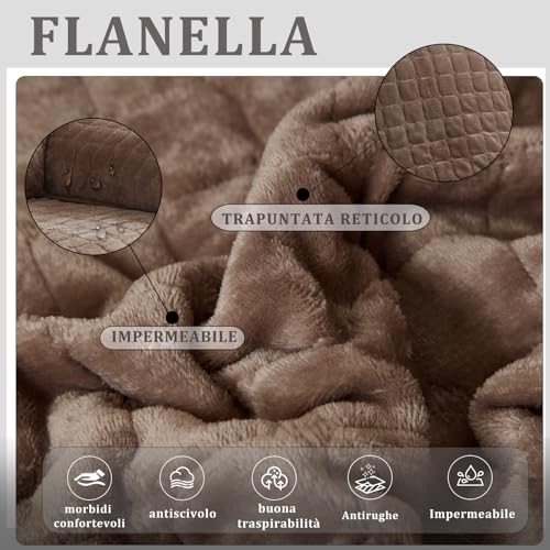CFPLeHiYS Sesselschoner für Relaxsessel Sesselüberwurf mit Armlehne Sesselauflage Anti-Rutsch Fernsehsessel Schonbezug Sofa Armlehnenbezüge Sesselbezug für Haustieren Hund(Kaffee,1 Sitz (53 * 190cm))