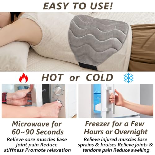 AiricePac 2 Grandes Almofadas de Aquecimento de Micro-Ondas para Alívio de Dor Nas Costas, Envoltóri
